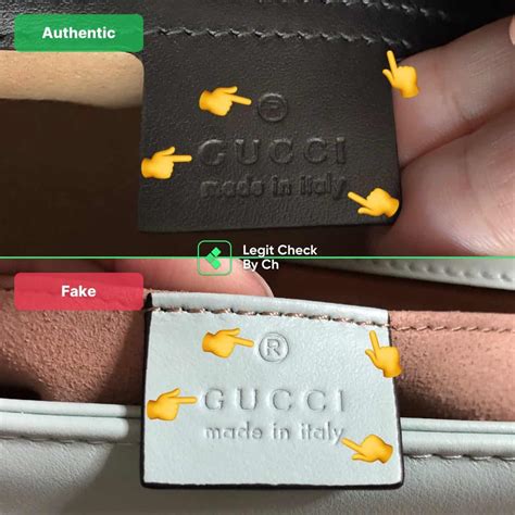 Gucci real vs fake